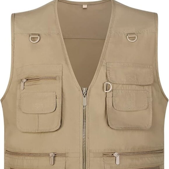 Janmercy 2-Piece Men's Work/Fishing Vest with Hat Lightweight Safari Hunting-XL - Picture 4 of 7